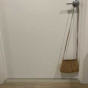 Vintage gold beaded crossbody purse